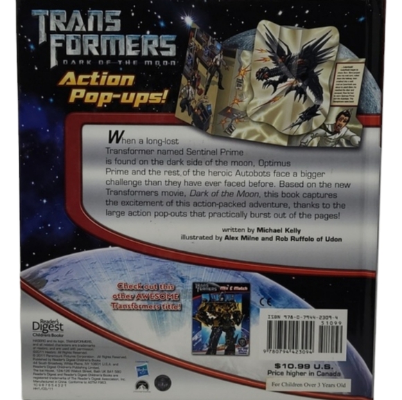 2011 HASBRO "TRANSFORMERS DARK OF THE MOON" ACTION POP-UP BOOK - READERS DIGEST - Picture 2 of 14